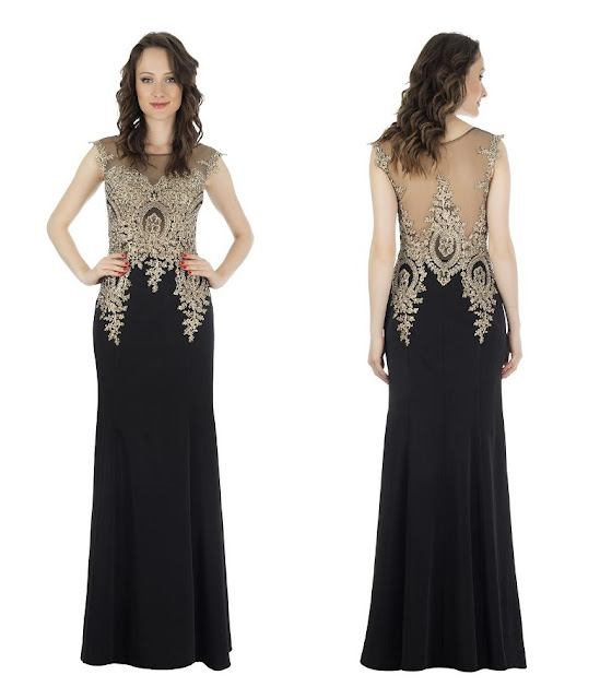 vestido de festa preto longo