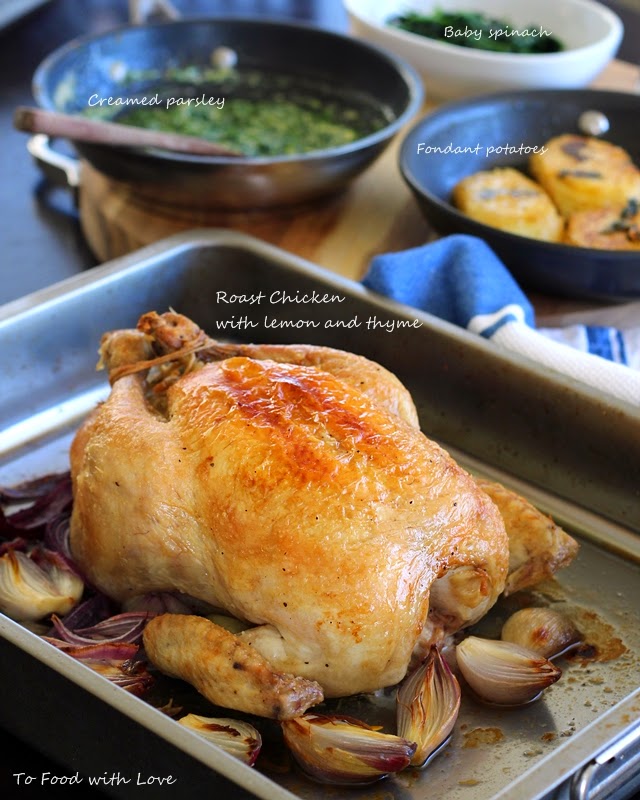 To Food with Love Roast Chicken with Creamy Parsley and Fondant Potatoes
