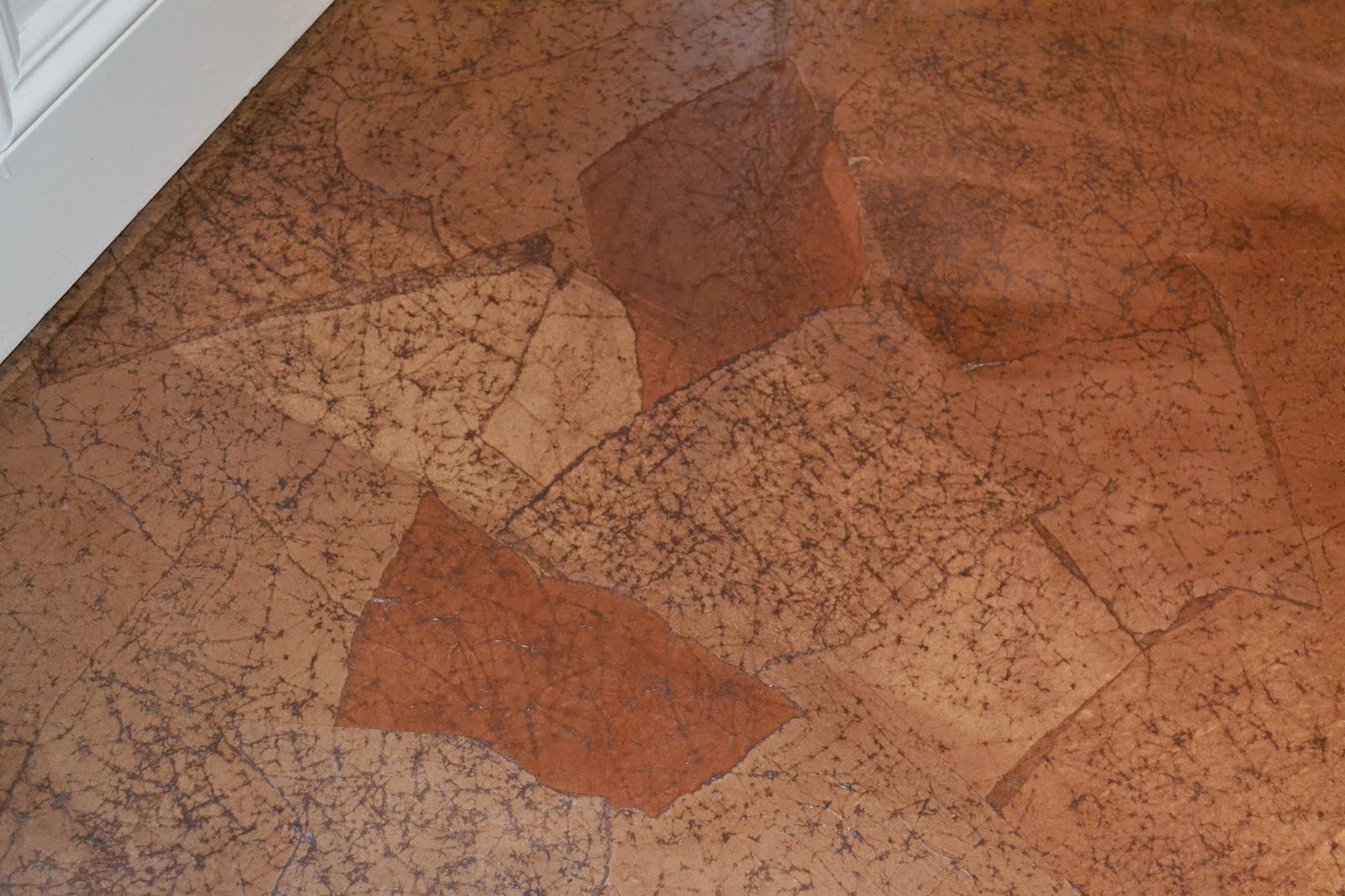 ruby bloom Brown paper bag floor over concrete subfloor