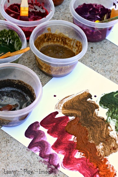 How to make mud paint - A sensory paint recipe for spring
