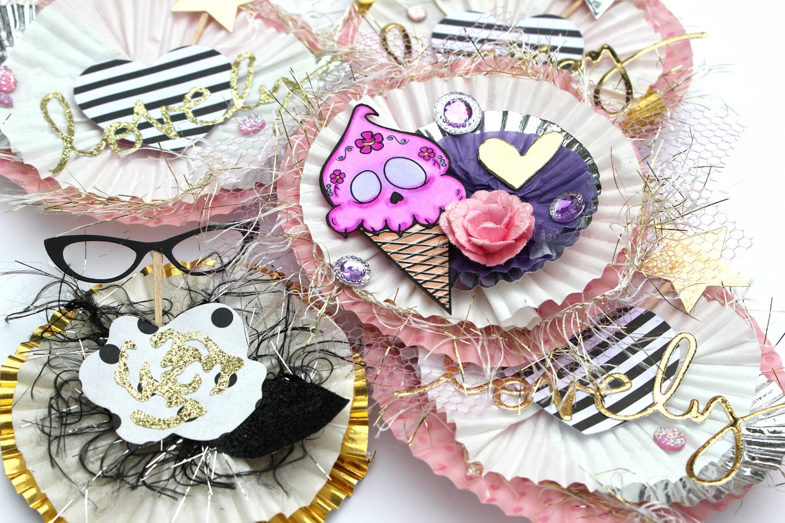. DIY Embellishments Using Cupcake Liners and Toothpicks!