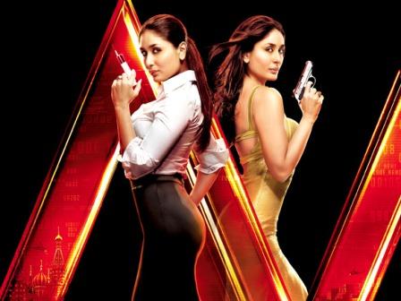 Kareena Kapoor Agent Vinoc Side Pose Wallpaper in Tight Dress - Golden and Formal - Kareena Kapoor Agent Vinod New Movie Stills