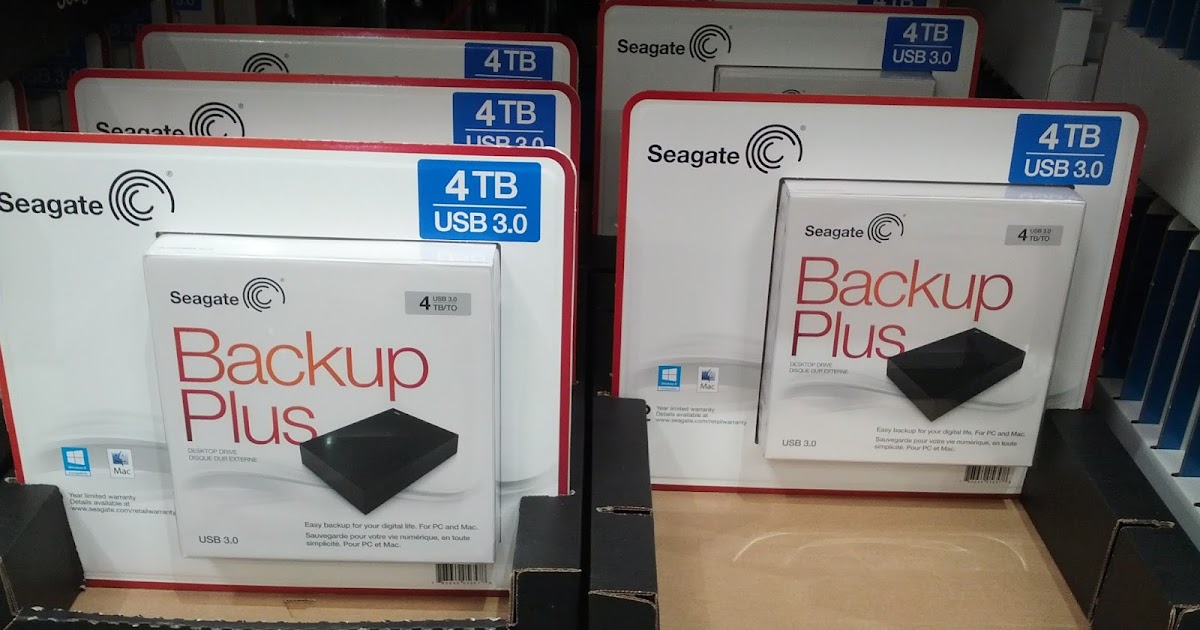 Seagate 4TB Backup Plus Desktop Hard Drive Costco Weekender