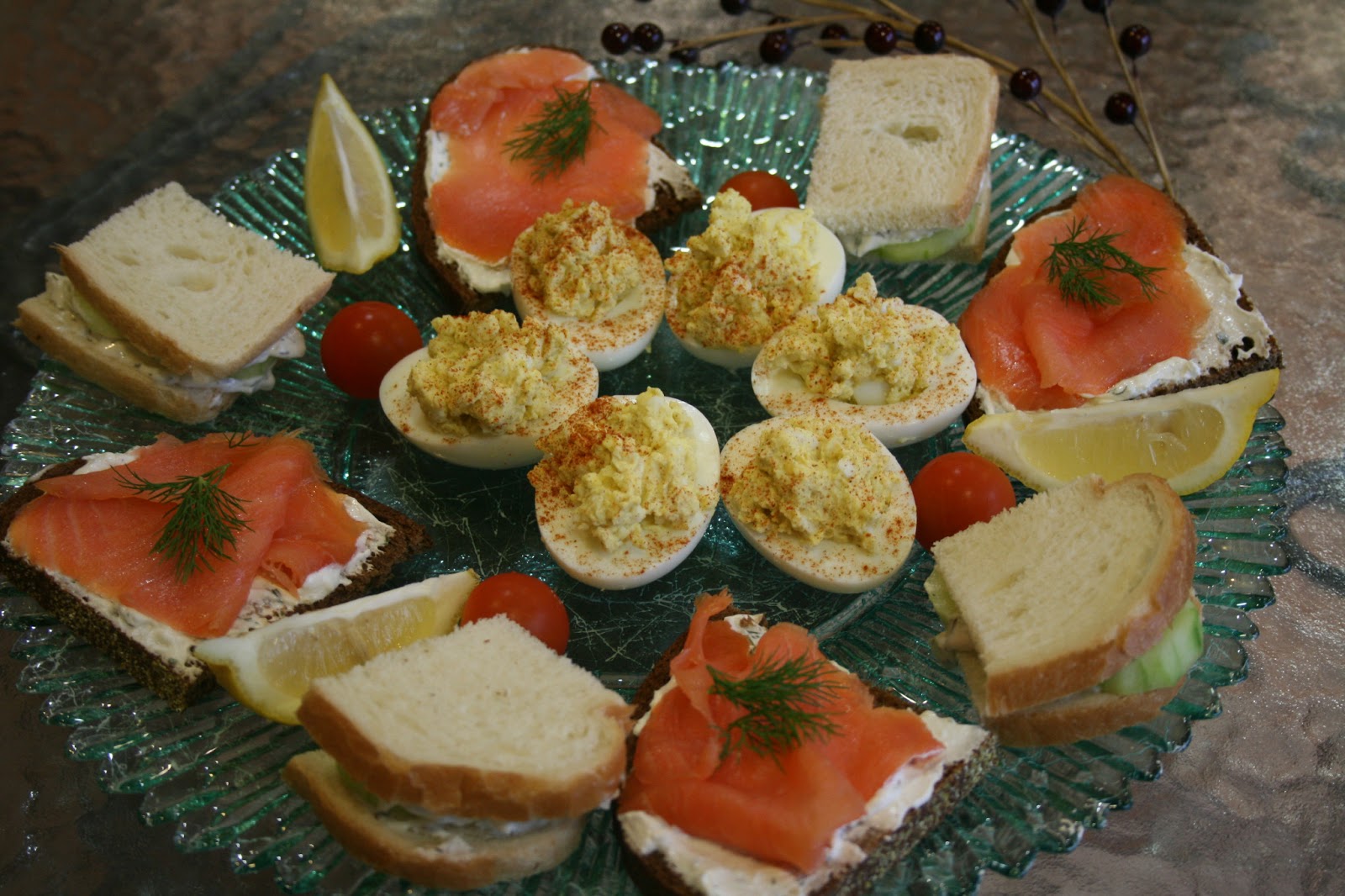 Smoked Salmon and Cream Cheese Canapes - Julia's Cuisine