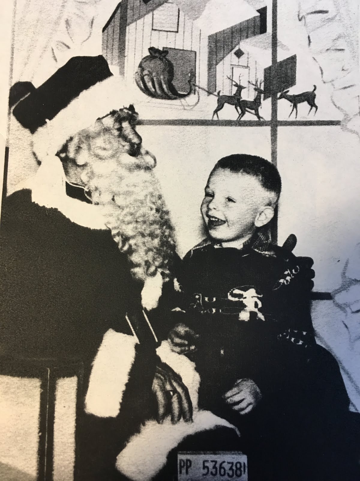 a 1950's Christmas visit with Santa