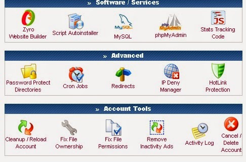 tampilan cpnael tampilan cpanel