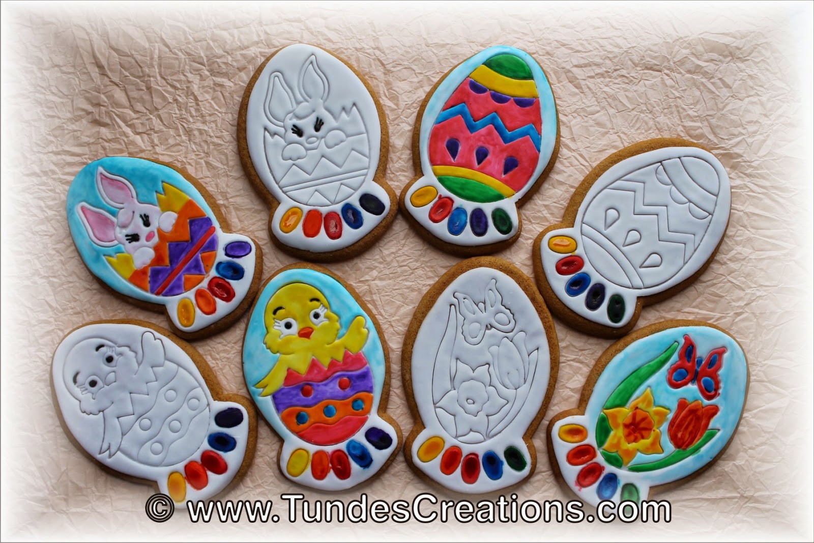 Paint your own Easter cookies