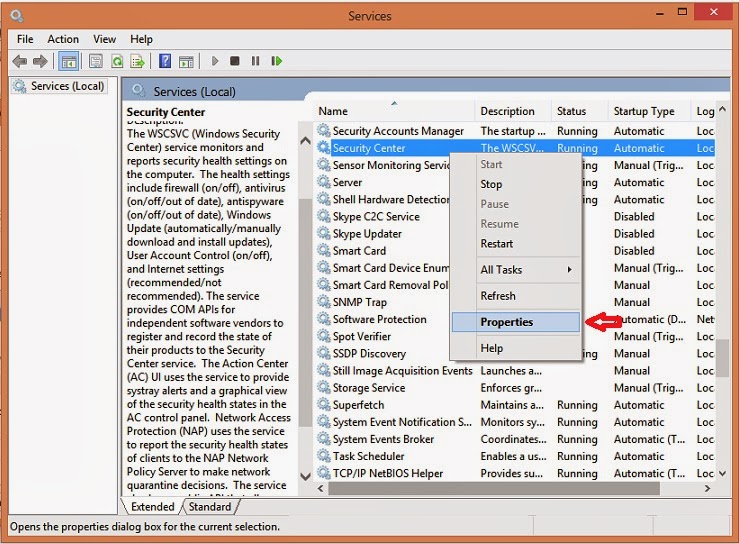 COMPUTERS AND OTHERS The Windows Security Center Service Can't Be Started In Windows 8