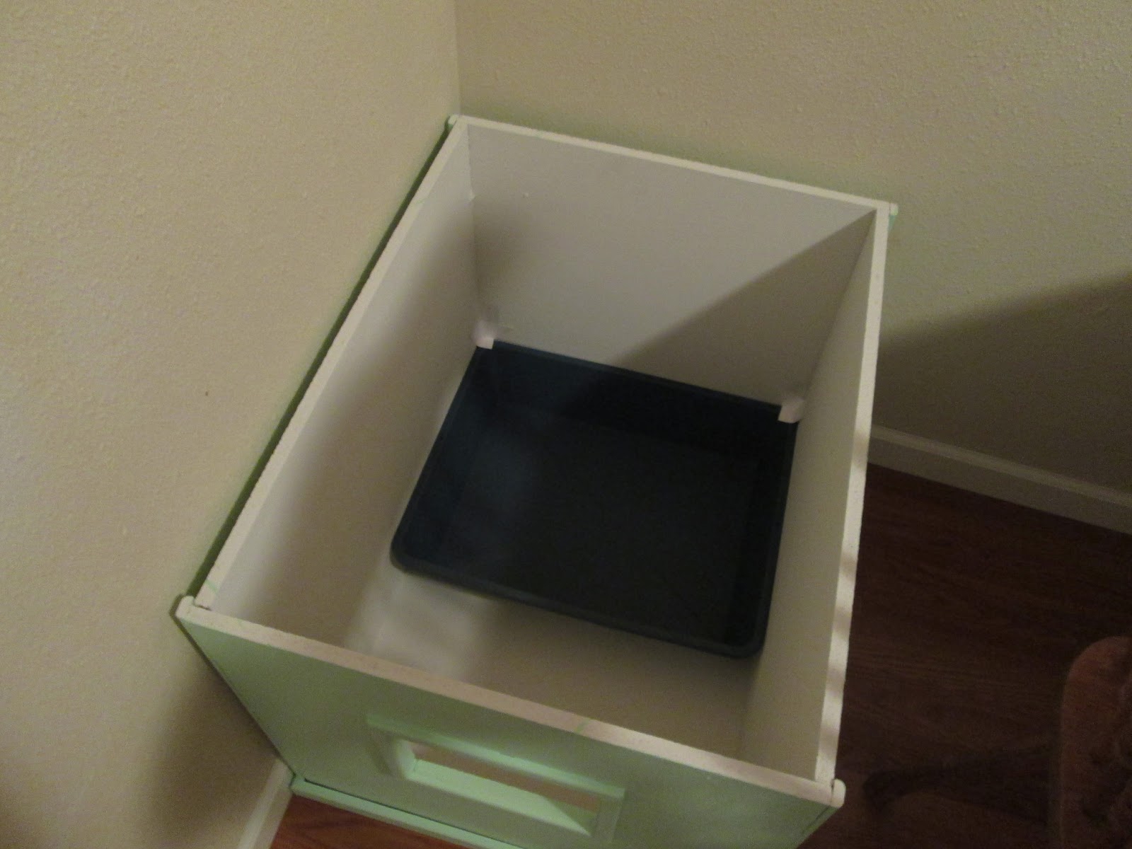 and kitty makes three Project A Better Litter Box Hider