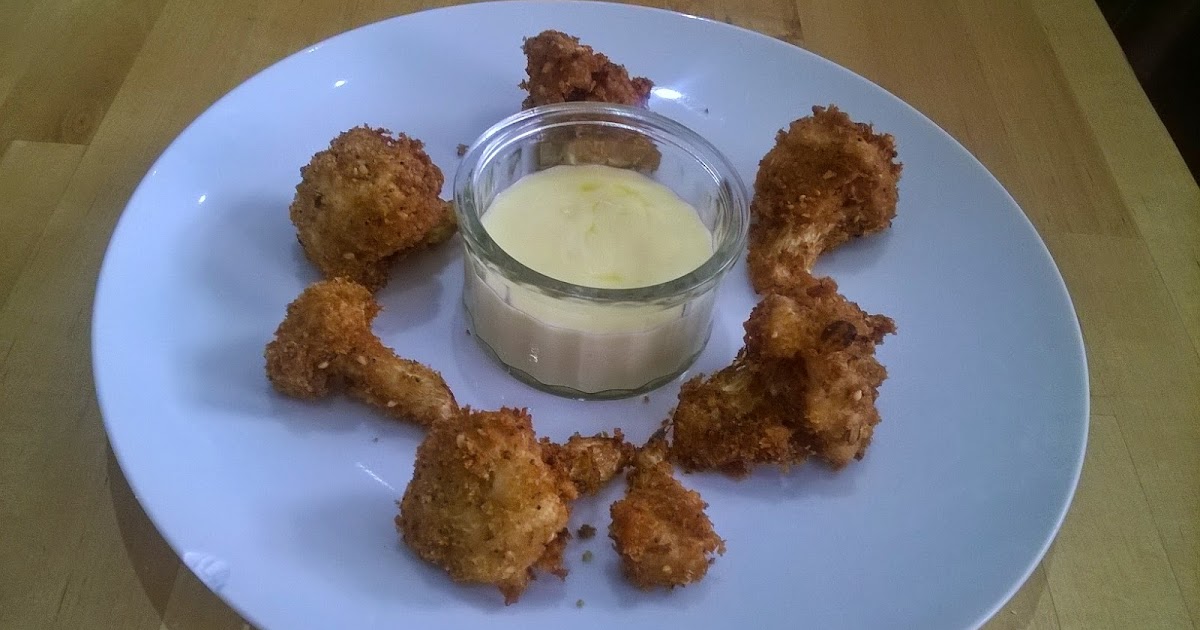 Everything Goes With Toast Deep fried cauliflower with brie dip