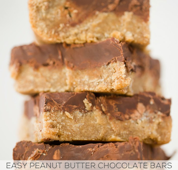 Easy Peanut Butter Chocolate Bars Vegan Recipe