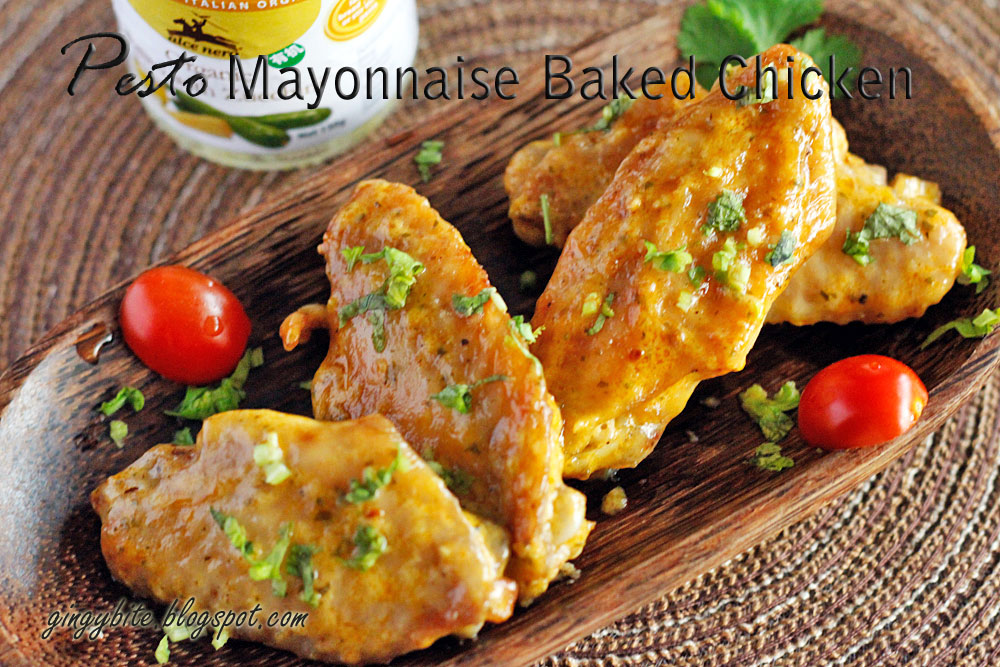 Pesto Mayonnaise Baked Chicken Wings The Yummy Journey