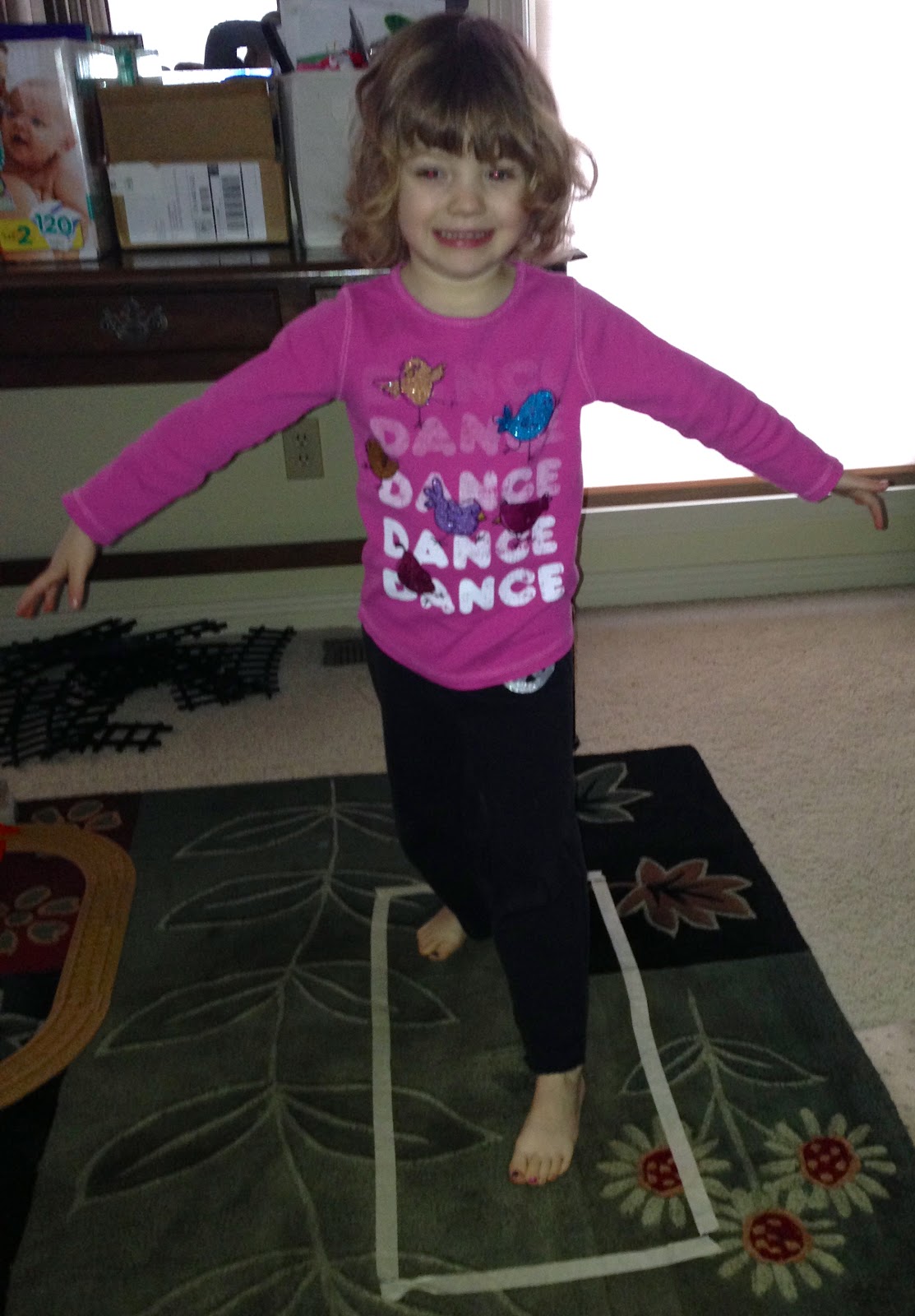 Indoor Winter Activities Masking Tape Games