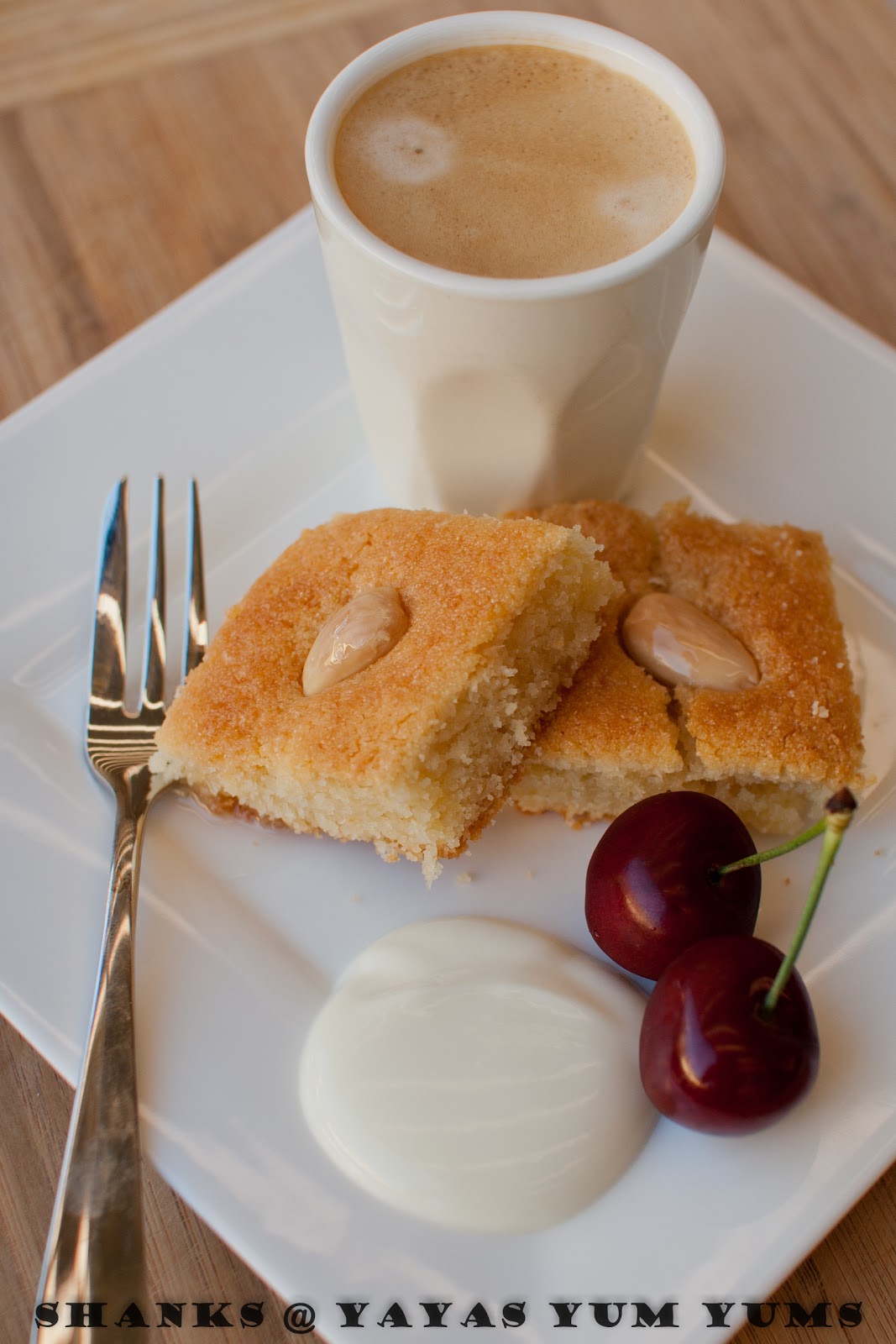 YaYa's Yum Yums Sakura Honey Basbousa