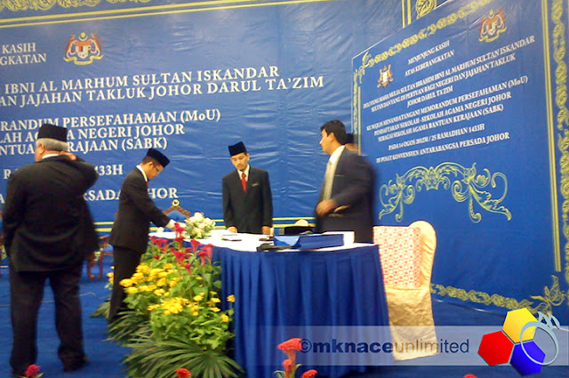 mknace unlimited™ | Majlis MoU Pendaftaran Sekolah Agama Negeri Johor sebagai SABK