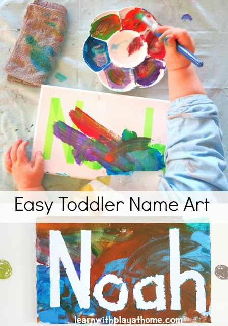 Learn with Play at Home: Easy Toddler Name Art