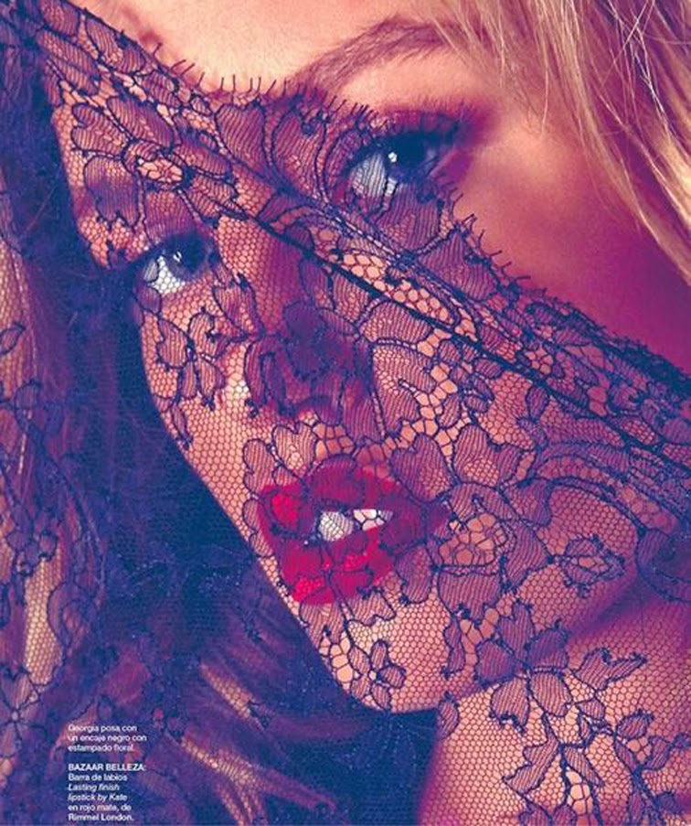 Georgia May Jagger, black lace veil Georgia May Jagger, black lace veil