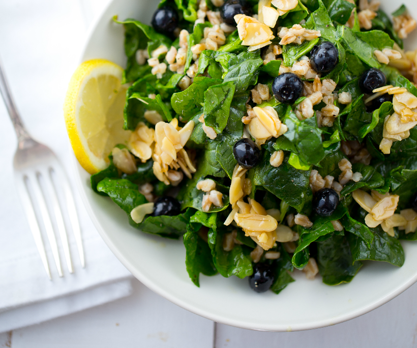 Blueberry Farro Lemon Candied Almond Salad from Healthy Happy Vegan Kitchen Blueberry Farro Lemon Candied Almond Salad from Healthy Happy Vegan Kitchen