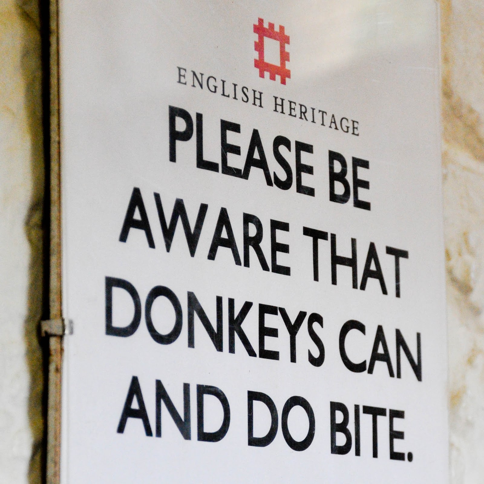A warning on the wall, Carisbrook Castle, Isle of Wight, UK - www.rossiwrites.com