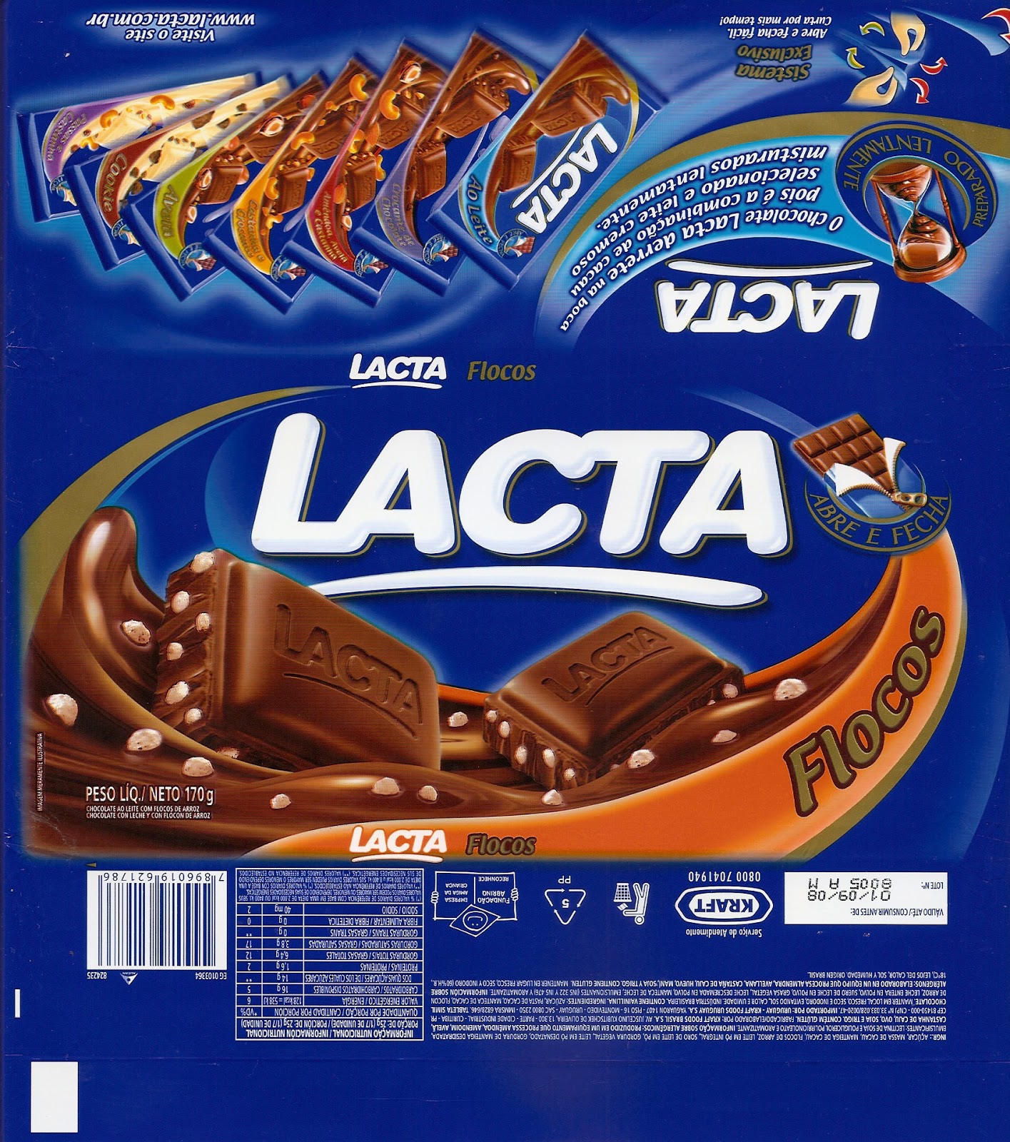 EMBALAGENS DE CHOCOLATE Chocolates LACTA