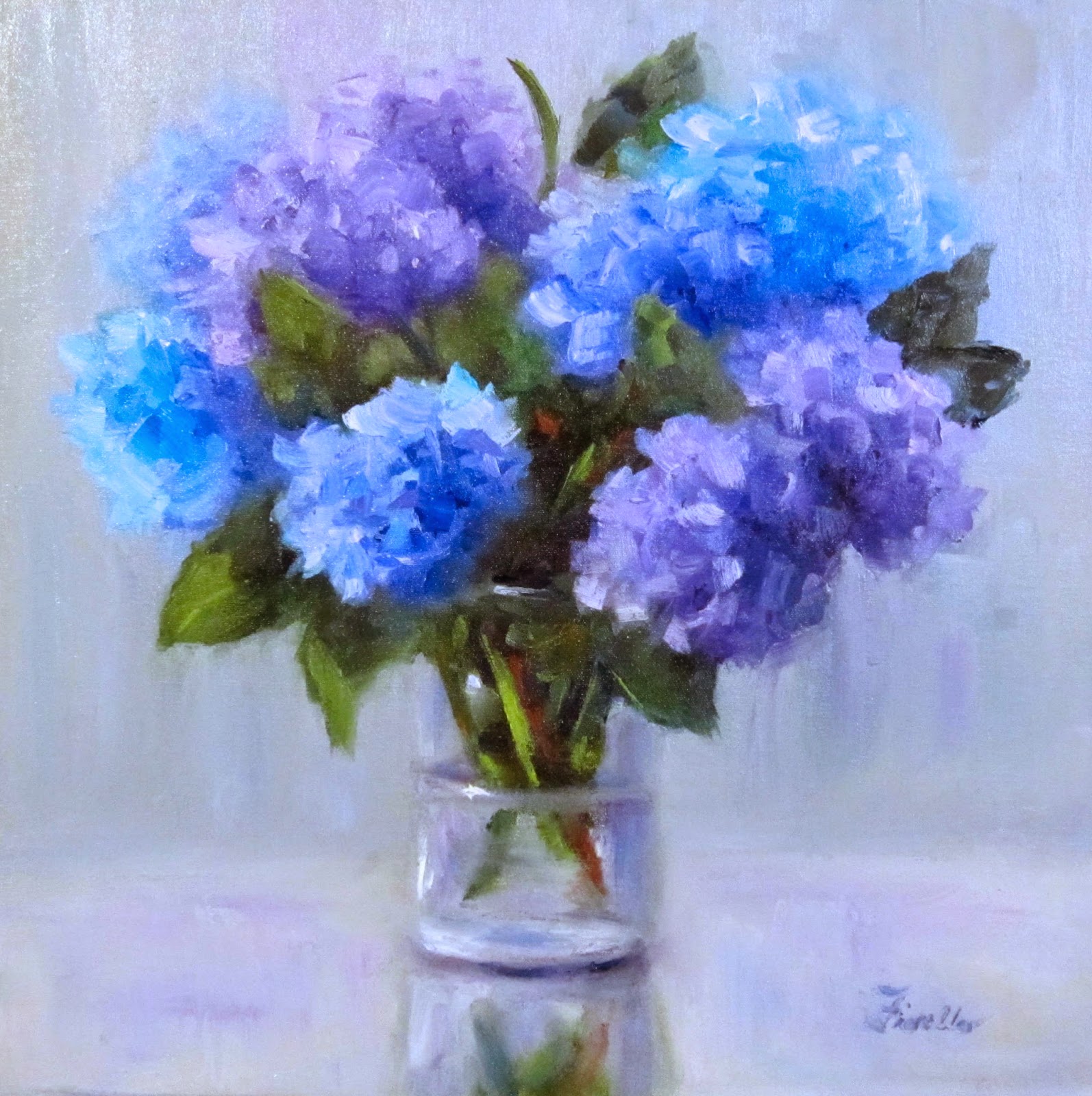 Pat Fiorello Art Elevates Life How to Paint Hydrangeas in Oil Video