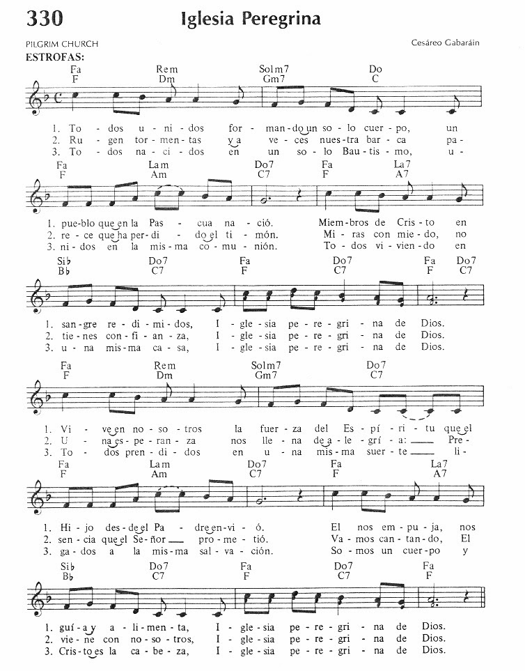 Piano a Un Click! Partitura Iglesia Peregrina