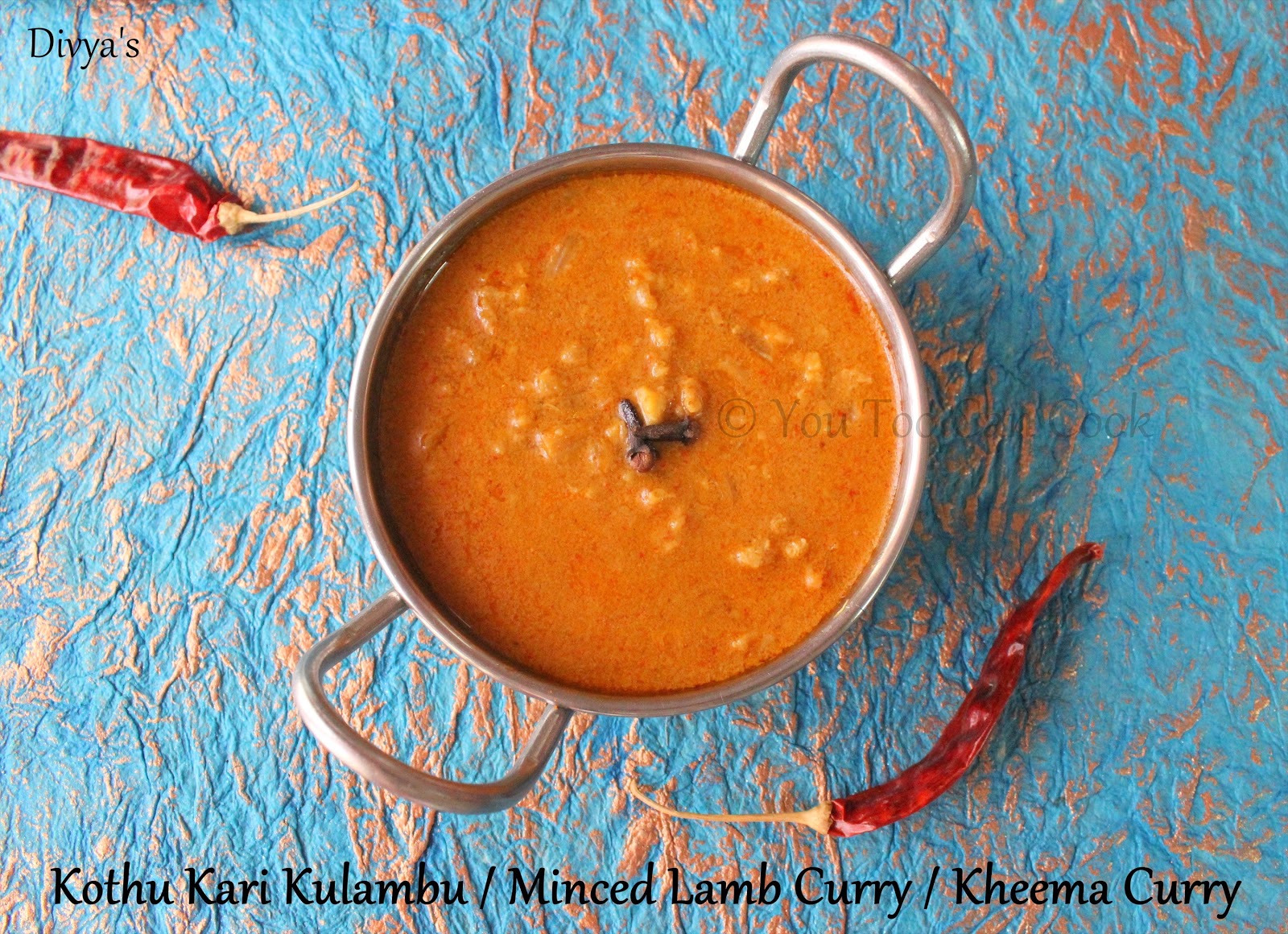 Kothu Kari Kulambu / Minced Lamb Curry / Kheema Curry No Tomato