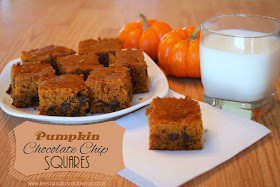 pumpkin bars, pumpkin, chocolate, pumpkin chocolate chip cookies, fall baking