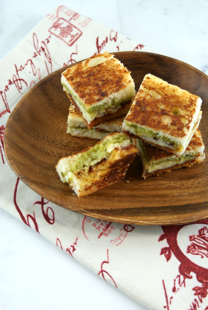 Authentic Suburban Gourmet Double Pesto Grilled Cheese Bites Friday