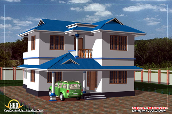 Duplex house elevation - 135 square meters (1450 Sq. Ft.) - February 2012