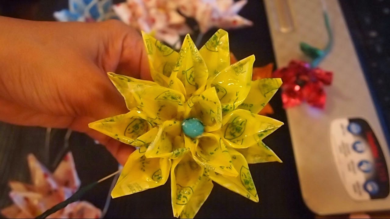 CREATE A HOBBY Flowers Made of Candy Wrapper