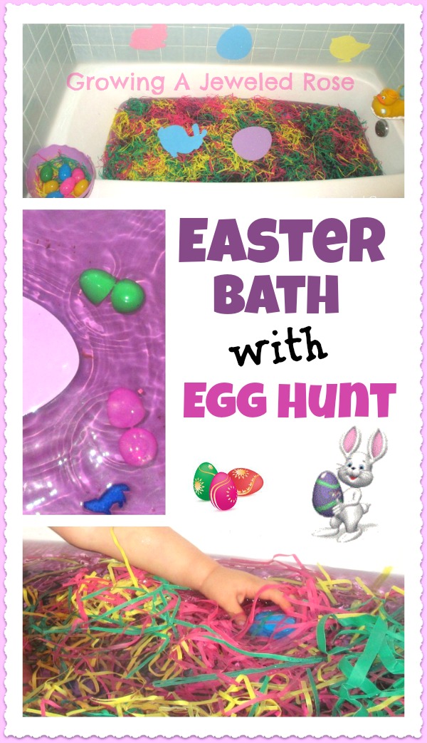 Easter Sensory Bath & Egg Hunt Slime Kids