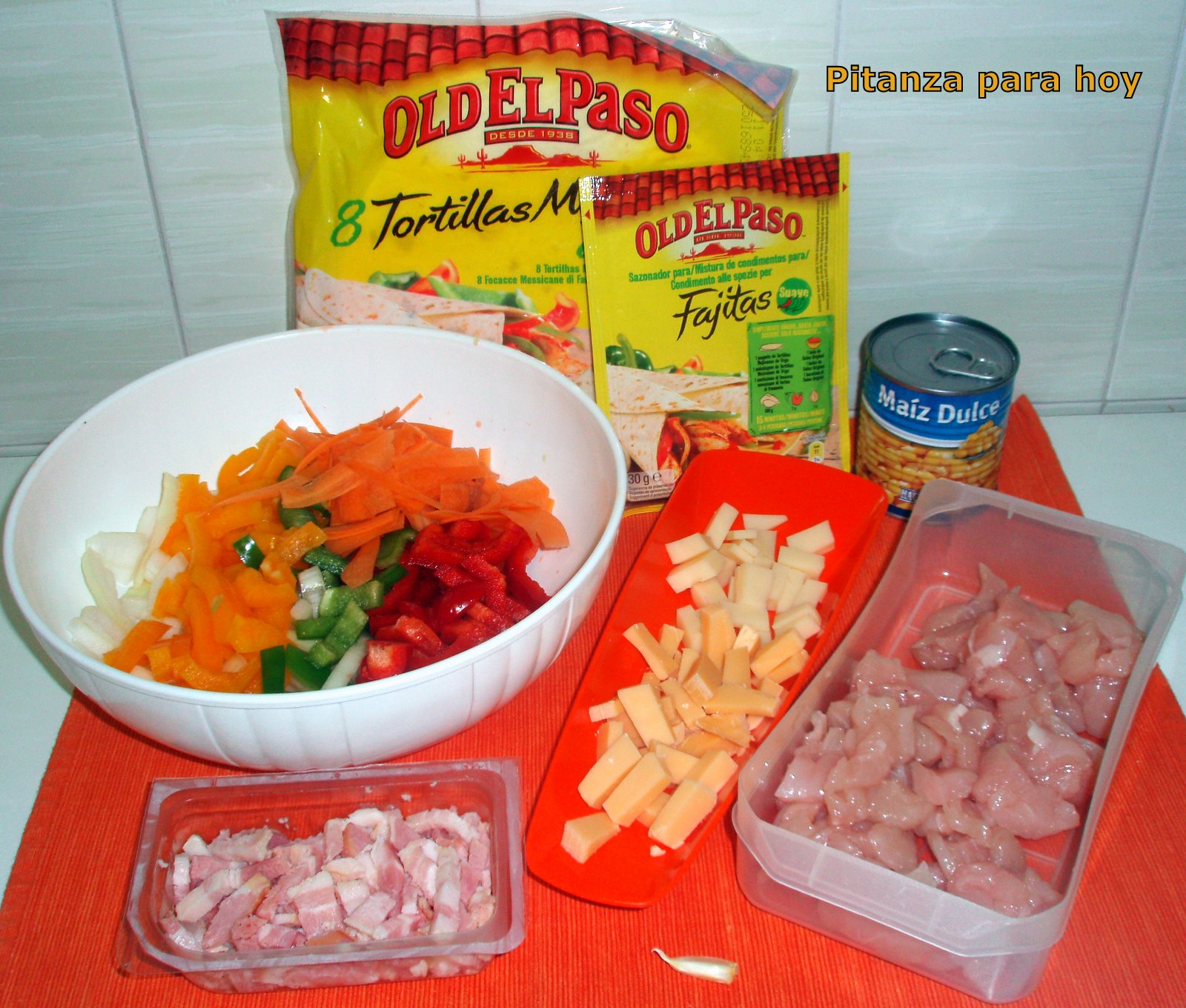 Pitanza para hoy Receta de fajitas de pollo Old el Paso