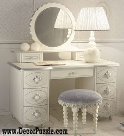 Interior-decoratinons 1: Luxury modern day white dressing table with mirror and lighting designs Interior-decoratinons 1: Luxury modern day white dressing table with mirror and lighting designs