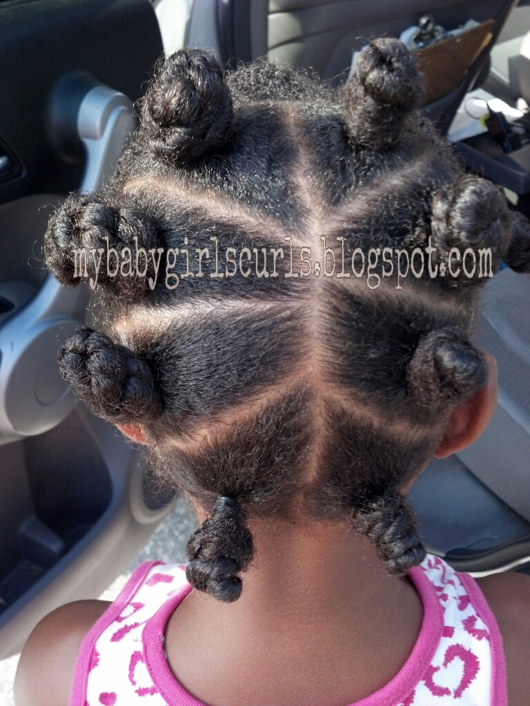 My Baby Girls Curls Bantu Knots with Two Strand Twists