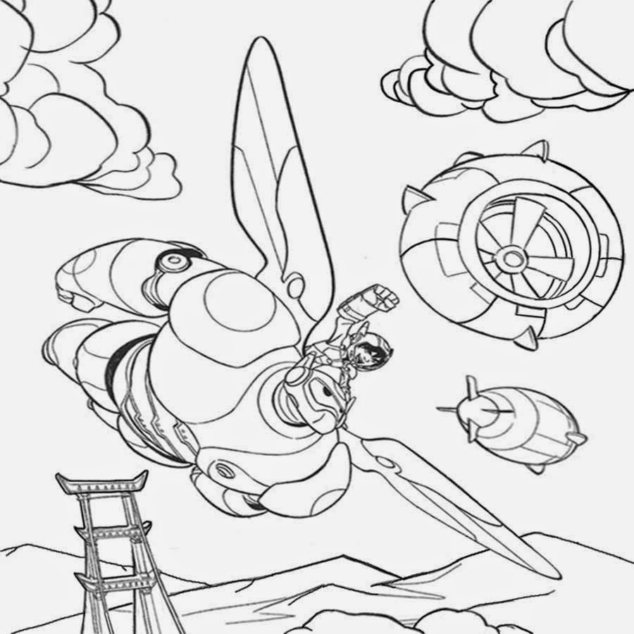 Flight Of The Imagination Baymax Big Hero 6 Coloring Pages Robot Man Increasing Rapidly In