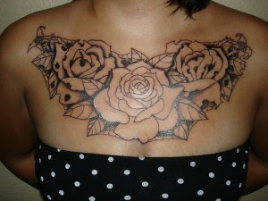 Girly chest tattoos