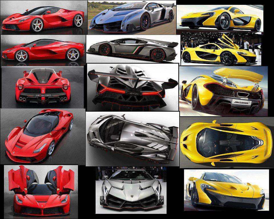 Confronto tra LaFerrari, McLaren P1, Veneno supercar al