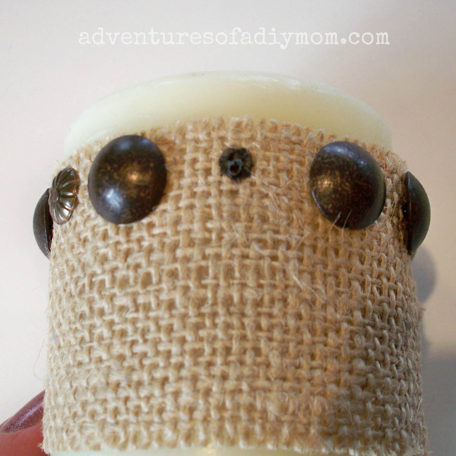 Upholstery Tack Candles Adventures of a DIY Mom