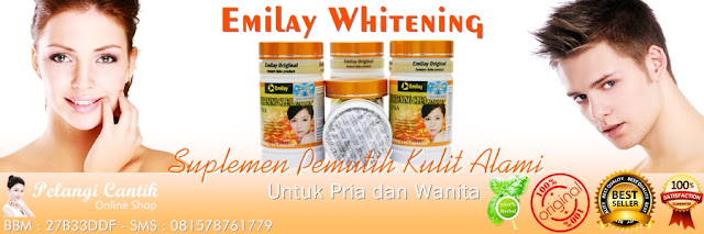 Suplemen Pemutih Kulit Emilay Whitening Original Untuk Pria dan Wanita