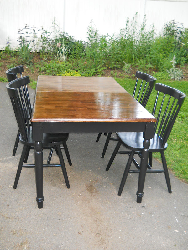 Heir and Space Vintage Pecan Dining Table Set