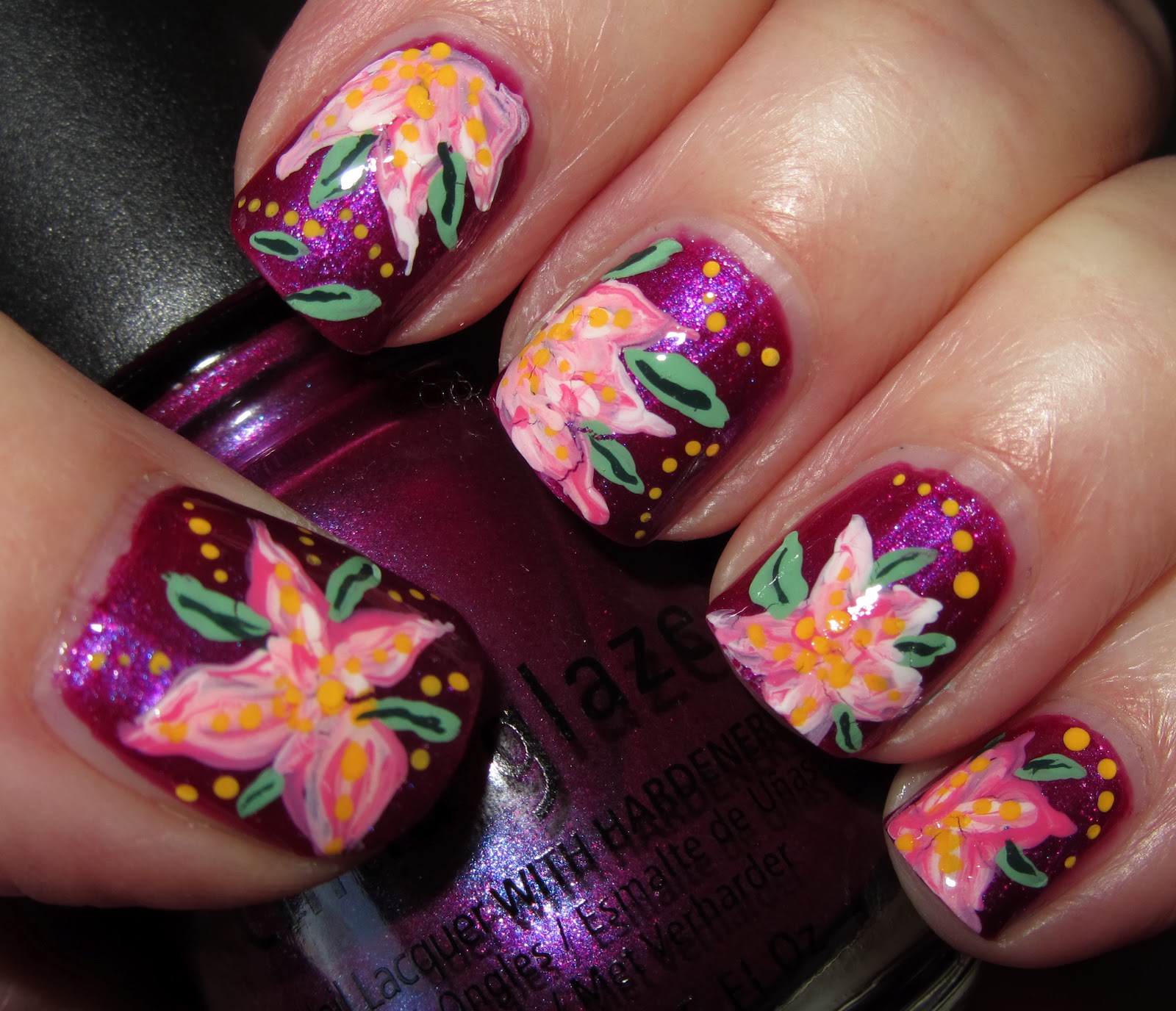 Marias Nail Art And Polish Blog Draped In Flowers And Velvet