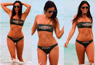 Claudia Romani Black Bikini Miami
