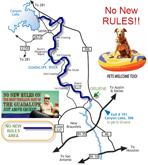 Gruene Historic District Float on Friends!