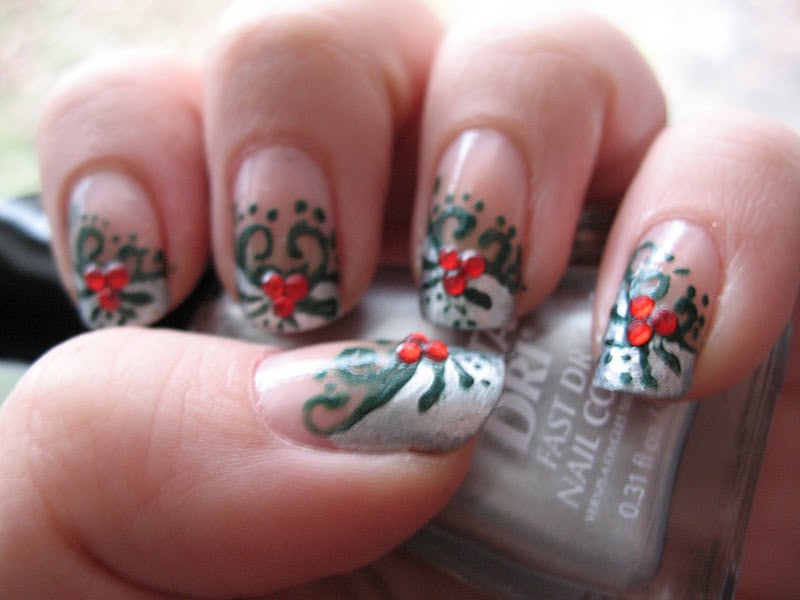 Moondancerjen's Nails: Pretty Christmas Party Nails