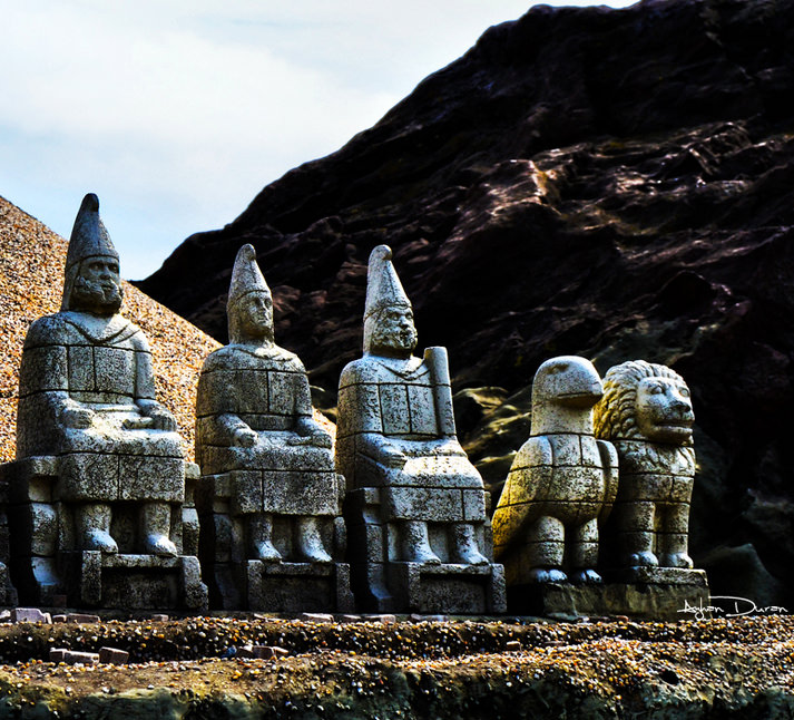 See the Ancient Statues Near the Royal Tomb on the Mount Nemrut, Turkey See the Ancient Statues Near the Royal Tomb on the Mount Nemrut, Turkey