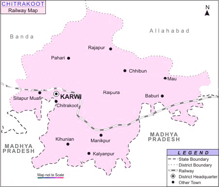 Chitrakoot In Up Map Rail-Map-India: Chitrakut-Railway-Map