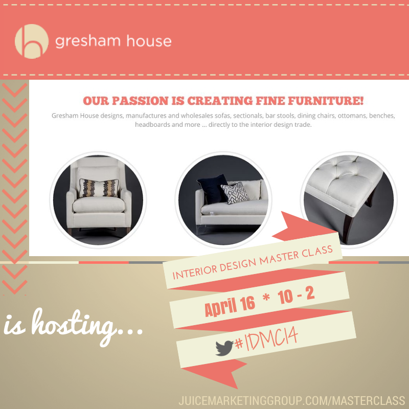 Gresham House Furniture Sponsors Interior Design Master Class 2014
