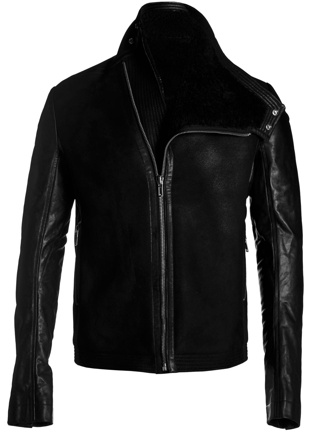 00O00 London Menswear Blog Orlando Bloom in Rick Owens men's Calfskin And Lamb Leather Mountain Jacket from A/W 12 collection in black - Out and about in Beverly Hills