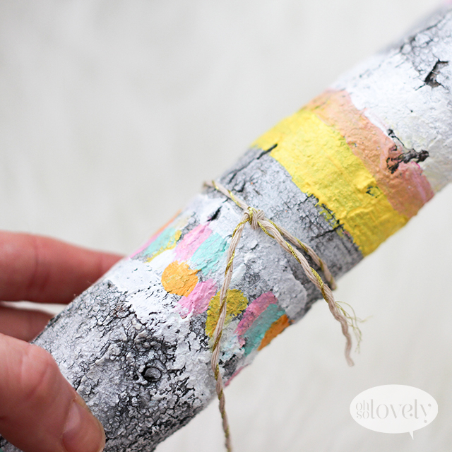 DIY // PAINTED STICKS WALL HANGING TUTORIAL Oh So Lovely Blog